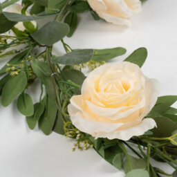 Scottish Everlastings Ltd. Scottish Everlastings Artificial 150Cm Eucalyptus And Rose Garland - thumbnail 3