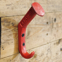 Gifts Direct 2 U Red Metal Railway Style Single Coat Hook - thumbnail 2