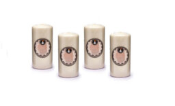 151 4X Natural White Pillar Candle 30 Hour Slim Wax Church Pillar Candle 12Cm X 5Cm - thumbnail 1