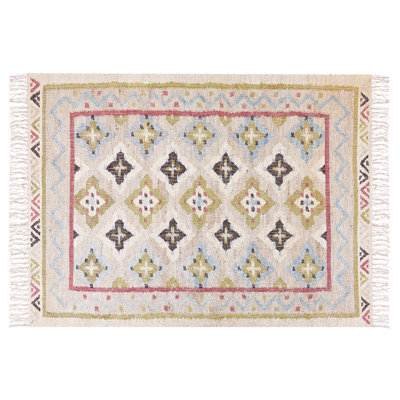 Beliani Rug Terkos Multicolour 160 X 230 Cm Jute - image 1