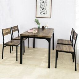 Sobuy Ogt28-N-Fst72-Nx4,dining Table And 4 Chairs Solid Wood Kitchen Set,neutral - thumbnail 9