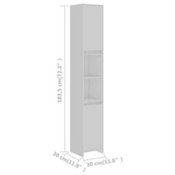 Vidaxl Bathroom Cabinet White 30X30X183.5 Cm Engineered Wood - thumbnail 8