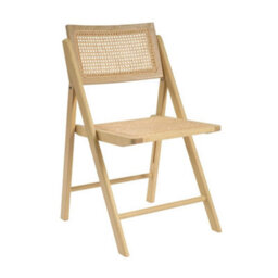 Where Saints Go Ltd Rory Folding Dining Chair, Natural Rattan, Blonde Folding Ash Frame By Where Saints Go - thumbnail 4