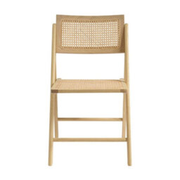 Where Saints Go Ltd Rory Folding Dining Chair, Natural Rattan, Blonde Folding Ash Frame By Where Saints Go - thumbnail 5
