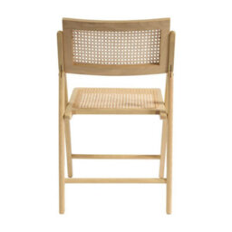 Where Saints Go Ltd Rory Folding Dining Chair, Natural Rattan, Blonde Folding Ash Frame By Where Saints Go - thumbnail 7