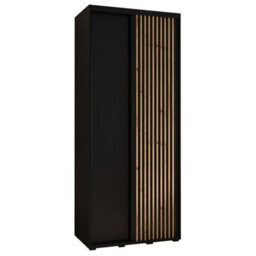 Arte Sapporo Sliding Door Wardrobe - Stylish And Compact - Black Matt (H)2050mm (W)1100mm (D)600mm - thumbnail 2