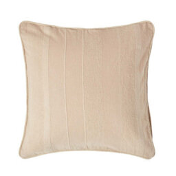 Homescapes Cotton Rajput Ribbed Beige Cushion Cover, 60 X 60 Cm