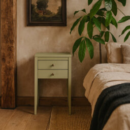 Wyld Haus Pirenopolis Sage Green Wood Grain 2 Drawer Bedside Table - thumbnail 1