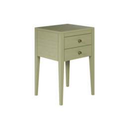 Wyld Haus Pirenopolis Sage Green Wood Grain 2 Drawer Bedside Table - thumbnail 4