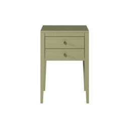 Wyld Haus Pirenopolis Sage Green Wood Grain 2 Drawer Bedside Table - thumbnail 3