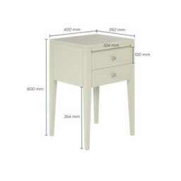 Wyld Haus Pirenopolis Sage Green Wood Grain 2 Drawer Bedside Table - thumbnail 6