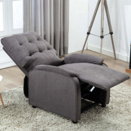 More4Homes Charlbury Fabric Recliner Armchair Sofa Fireside Chair Reclining Cinema (Charcoal) - thumbnail 8