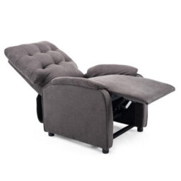 More4Homes Charlbury Fabric Recliner Armchair Sofa Fireside Chair Reclining Cinema (Charcoal) - thumbnail 4