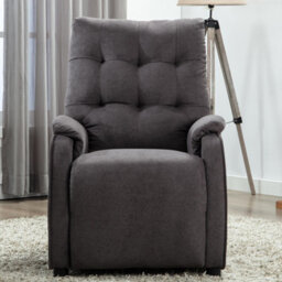 More4Homes Charlbury Fabric Recliner Armchair Sofa Fireside Chair Reclining Cinema (Charcoal) - thumbnail 7