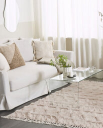 Beliani Rug Didim Beige 160 X 230 Cm Cotton - thumbnail 2