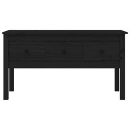 Berkfield Classic Coffee Table Black 102X49X55 Cm Solid Wood Pine - thumbnail 6