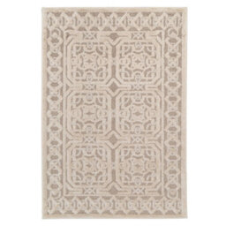 Loomed Silver Modern Abstract Living Area Rug 120Cm X 170Cm - thumbnail 1