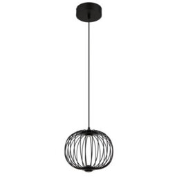 Luminosa Lighting Luminosa Galway 30Cm Wire Frame Pendant Ceiling Light Matt Black Led 3000K - thumbnail 2