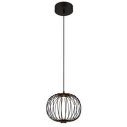 Luminosa Lighting Luminosa Galway 30Cm Wire Frame Pendant Ceiling Light Matt Black Led 3000K - thumbnail 1