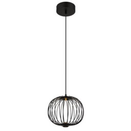 Luminosa Lighting Luminosa Galway 30Cm Wire Frame Pendant Ceiling Light Matt Black Led 3000K - thumbnail 5