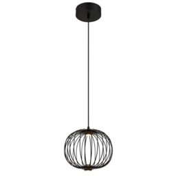 Luminosa Lighting Luminosa Galway 30Cm Wire Frame Pendant Ceiling Light Matt Black Led 3000K - thumbnail 4