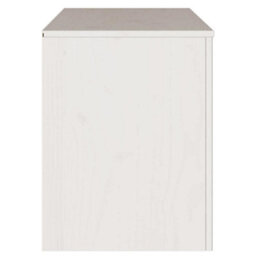 "Berkfield Tv Cabinet ""drammen"" White 99X43X55 Cm Solid Wood Pine" - thumbnail 8