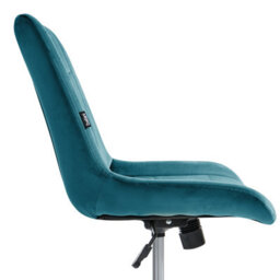 Beliani Office Chair Melrose Velvet Teal - thumbnail 7