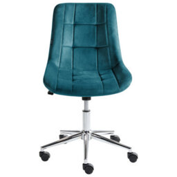Beliani Office Chair Melrose Velvet Teal - thumbnail 4