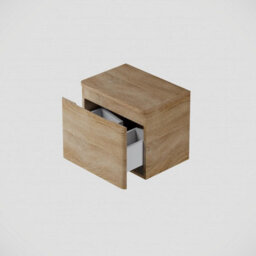 Affine Bathroom Cloakroom Vanity Unit 500mm Wall Hung Cabinet Storage Drawers Wood - thumbnail 4