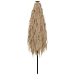 Berkfield Garden Parasol With Leds And Steel Pole Brown 248X248X248 Cm - thumbnail 7