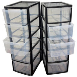 STAR SUPPLIES Large Tall Black 5 Drawer Storage Tower Unit For Home Office & Schools - thumbnail 2