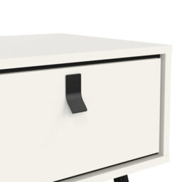 Wyld Haus Juno Matt White Coffee Table With 1 Drawer And Hairpin Legs, 1018 X 482 X 500 mm - thumbnail 8
