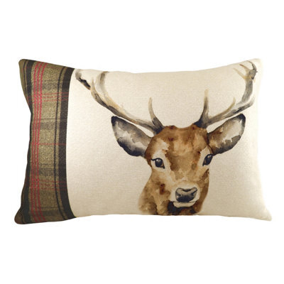 Evans Lichfield Hunter Stag Stag Rectangular Feather Rich Cushion - image 1
