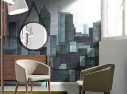 Angel Cerda Elegant Round Walnut Wall Mirror For Modern Homes - thumbnail 5