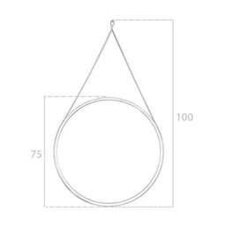 Angel Cerda Elegant Round Walnut Wall Mirror For Modern Homes - thumbnail 6