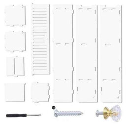 White Pvc Toilet Paper Holder Bathroom Storage Cabinet, Free Standing, Wooden, Compact - thumbnail 4