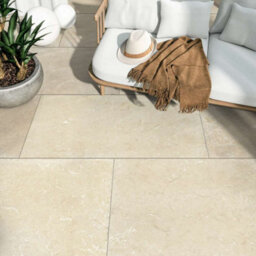 Stonewise  Egyptian Limestone 600X900X20mm Outdoor Porcelain Paving Full Set Of 40 Slabs For Patios, Walkways & Outdoor Design - thumbnail 2