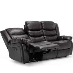More4Homes Seattle Electric Recliner Bonded Leather 1+2+3 Seater Sofa Set (Brown) - thumbnail 3