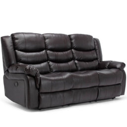 More4Homes Seattle Electric Recliner Bonded Leather 1+2+3 Seater Sofa Set (Brown) - thumbnail 2