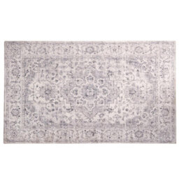 OHS Washable Rug Vintage Living Room Bedroom Carpet Mat, Grey - 160 X 230Cm - thumbnail 7