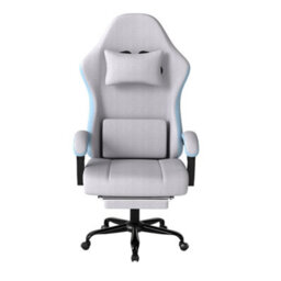 Levede Office Desk Chair Fabric Gaming Recliner Adjustable Height Swivel Grey - thumbnail 3
