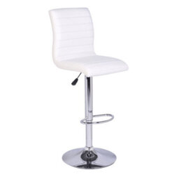 Furniture in Fashion Caprice White Grey Gloss Bar Table With 4 Ripple White Stools - thumbnail 3