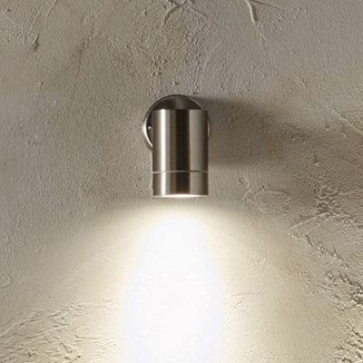 Pacific Lifestyle Steel Fixed Garden Spot Light Silver Outdoor Wall Lights Ip44 - image 1