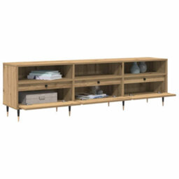 Berkfield Modern Tv Cabinet Artisan Oak 150X30X44.5 Cm Engineered Wood - thumbnail 3