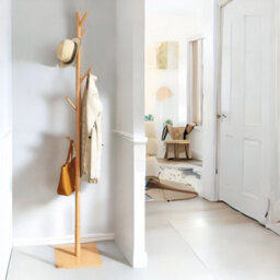Rafaelo Mobilia Wooden 8 Hook Coat Stand With Square Base - thumbnail 2