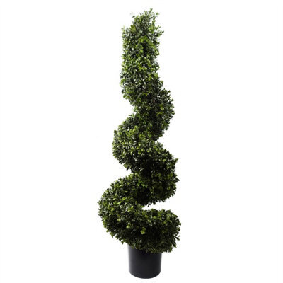 Leaf 120Cm Spiral Boxwood Artificial Tree Uv Resistant Outdoor - image 1