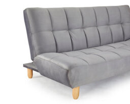 Home Detail Macey 3 Seater Grey Velvet Recliner Clic Clac Wooden Legs Tufted Back Sofa Bed - thumbnail 6