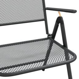 Folding Garden Chairs 4 Pcs Expanded Metal Mesh Anthracite - thumbnail 8