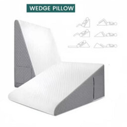 White Orthopedic Bed Wedge Pillow 3 Pcs Adjustable For Back Leg Neck Sleep - thumbnail 5