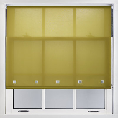 Furnished Daylight Roller Blind With Square Eyelets - Trimmable Green, 240Cm X 165Cm - image 1